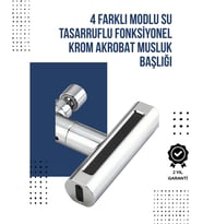 4 Modlu Musluk Başlığı Şelale, Yağmur, Sprey, Köpük Akışı Yüksek Basınç Performansı Modern Tasarım