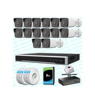 Provzen Hikvision 14 IP Kameralı 4MP 1440P Mikrofonlu Güvenlik Kamerası