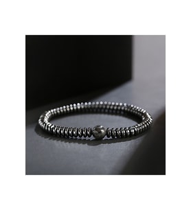 Erkek - Hematit Doğal Taşlı Elegant Bileklik  Handmade