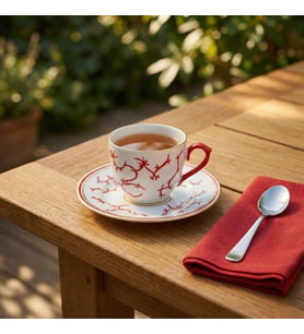 GÜRAL PORSELEN Presıdent Hand Made Desenli Porselen Çay Fincanı Takımı 170 cc