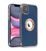 Microsonic Apple iPhone 12 Kılıf Flash Stamp Lacivert