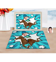 BK Gift Kişiye Özel Erkek Jokey Karikatürlü 1000 Parça Profesyonel Puzzle-1