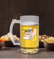 BK Gift Kişiye Özel İsimli Babalar Günü Tasarımlı Cam Bira Bardağı 50cl-9 , Babaya Hediye , Babalar Günü Hediyesi