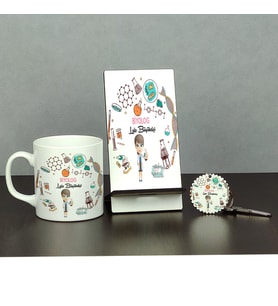 Biyolog Üçlü Set (Kupa + Telefon Standı + Anahtarlık) 004