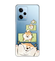 Redmi Note 12 Pro 5G Uyumlu Sevimli Köpek Tasarımlı Şeffaf Telefon Kılıfı
