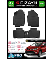 Toyota RAV4 3D Pro Havuzlu Paspas 2013-2018 A+ Kalite