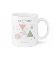 Minimal Tasarım Karışık Desenli Baskılı Kupa Bardak Sade Hediye Özel Tasarım