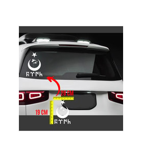 AY YILDIZ KURT STICKER 19X28 CM
