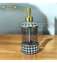 Kaz Ayağı Desenli Cam Sıvı Sabunluk