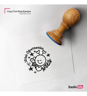 Arı Öğretmen Kişiye Özel Kitap Damgası Kitap Mührü Kaşe Kitap Mühür Özel Damga 410