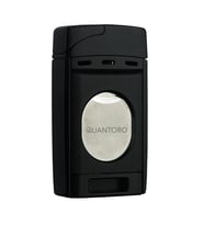 Quantoro Çift Torch Pürmüz Easy Cut Siyah Metal Puro Çakmağı - TRZ1190