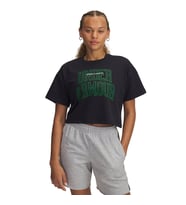 Under Armour UA W VARSITY MIX HW SS CROP Siyah Kadın T-Shirt 1389156-002