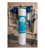 WaterGold Su Arıtma Cihazı İplik Tortu Filtre Kartuşu 10" inç 1 Mikron (Siyah - Beyaz)