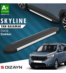 S-Dizayn Dacia Dokker Skyline Aluminyum Yan Basamak 203 Cm 2012 Üzeri A+ Kalite