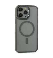 Apple iPhone 15 Pro Max Kılıf Room Magneticsafe Silikon - Gri