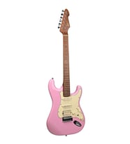 Peavey Raptor Lightning Bolt ST HSS Stratocaster Elektro Gitar Shell Pink