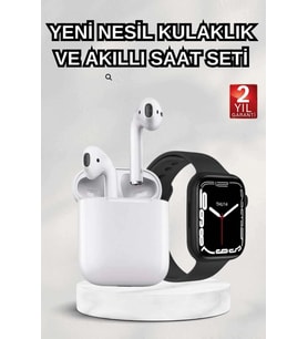 İthalat® 2025 Model Akıllı Saat 2.Nesil Tws Bluetooth Kulaklık Anc Özelliği Amoled Ekran