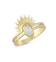 14 Ayar Opal Taşlı Güneş Model Altın Yüzük 2,75 Gr