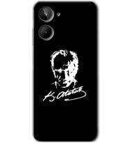 Realme 10 4G Kılıf HD Desen Baskılı Kılıf - Atatürk Silüet İmza