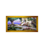 Manzara Temalı Kanvas Tablo 50 x 70 cm Gold Çerçeve