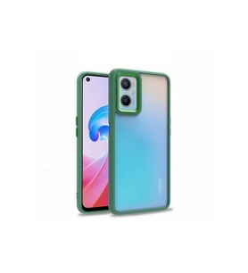 Oppo A96 4G Uyumlu Kılıf Zore Flora Kapak (Açık Yeşil)
