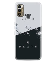 Tecno Spark 7T Kılıf Resimli Desenli Baskılı Silikon Kılıf Life and Death 1339