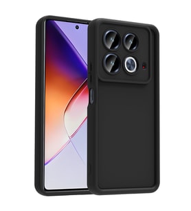İnfinix Note 40 4G Uyumlu Kılıf Kamera Korumalı Zore Ananas Kapak (Siyah)