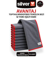 10'lu Çok Amaçlı Mikrofiber Temizlik Bezi Süper Emici İz ve Leke Bırakmaz Tüy Bırakmayan Ev Otel Restoran Ofis İş Yeri Araç