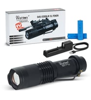 Orijinal 800 Lümen T6 Şarjlı LED El Feneri – Uzun Menzilli Profesyonel Model WT-086