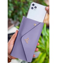 Envelope Telefon ve Bozuk Para Bölmeli Zarf Model Kadın Cüzdan Lila
