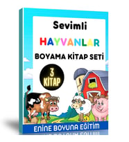 Sevimli Hayvanlar Boyama Kitap Seti (3 Kitap)