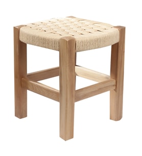 2 ADET HASIR ÖRÜLÜ TABURE 35X32X32 (Renksiz)