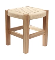 2 ADET HASIR ÖRÜLÜ TABURE 35X32X32 (Renksiz)
