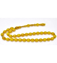 Sıkma Kehribar Tesbih 9*11 mm (KHR-11055) (Kırmızı)