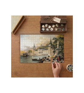 Kuleli Askeri Lisesi Tasarımı 240 parça Ahşap Puzzle Ahşap Kutuda MP01923