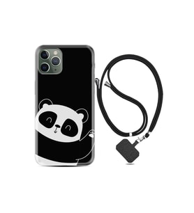 Apple Iphone 11 Pro Kılıf Silikon Desen Boyun Askılı Bay Bay Panda 1784