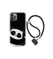 Apple Iphone 11 Pro Kılıf Silikon Desen Boyun Askılı Bay Bay Panda 1784