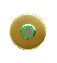 LOCKWAY Z-101GY Paslanmaz Zil Butonu - Altın Renk Yeşil Led