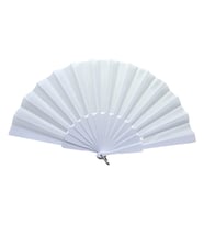 Plastik Düz Kumaş Yelpaze 12 li Beyaz TG-53-vice/(1395) 3865
