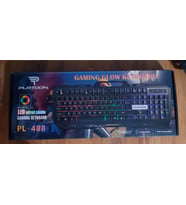 Platoon PL-488 RGB Led Aydınlatmalı Mekanik Hisli Metalik Oyuncu Klavyesi (Siyah)