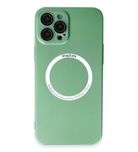 Durukar® iPhone 12 Pro Kılıf Jack Magneticsafe Lens Silikon - Yeşil