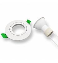 GU10 LED Spot Armatür Seti Beyaz Kasa Dahil 4000K Doğal Beyaz Yuvarlak Spot Lamba Tak Çalıştır 6,5cm Uyumlu