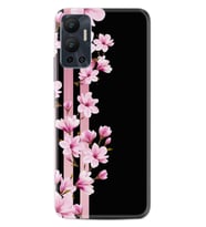 Infınix Hot 12 Kılıf Resimli Desenli Baskılı Silikon Pink Flowers 3 1393