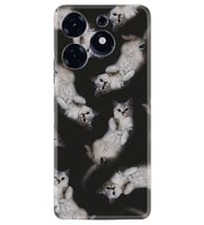 Tecno Spark 10 Pro Kılıf Silikon Desen Özel Seri Sevimli Kedicikler 1785