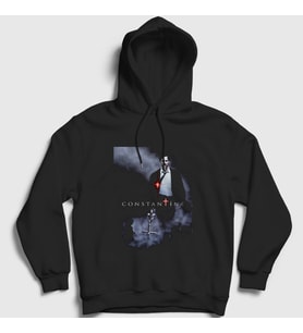 Presmono Unisex Siyah Keanu Reeves Film John Constantine Kapüşonlu Sweatshirt 480677tt