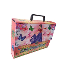 Saplı Klasör Kız Figürlü 1 Adet Kulplu Klasör 32x24x7 cm Okul Öğrenci Klasörü Saplı Çanta Saplı Dosya 