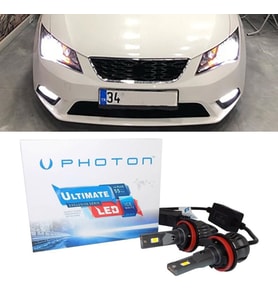 Seat Leon Mk3 Led Xenon Uzun Far Ampulü H7 Ultimate 9500 Lumens Yeni Seri Beyaz