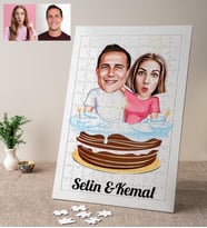 Doğum Gününe Özel Karikatürlü Kişiye Özel Puzzle