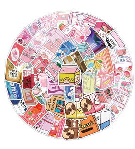 25'li Su Geçirmez Opak Sticker Seri : 7