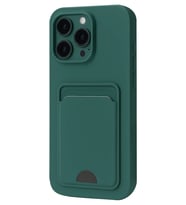 Newface Apple iPhone 16 Pro Max Kılıf Kelvin Kartvizitli Silikon - Koyu Yeşil